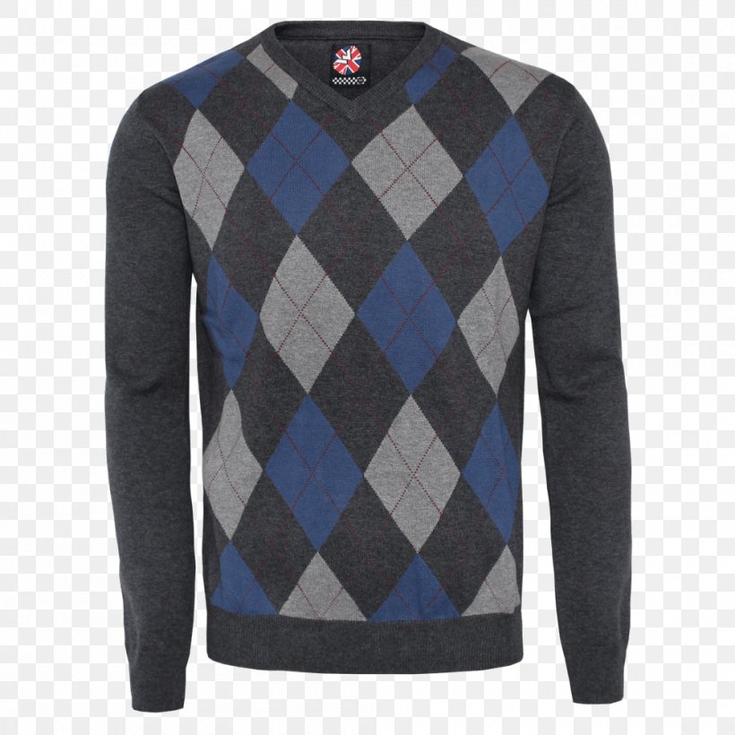 Sweater Argyle T-shirt Tartan Sleeve, PNG, 1000x1000px, Sweater, Argyle, Black, Blue, Cotton Download Free