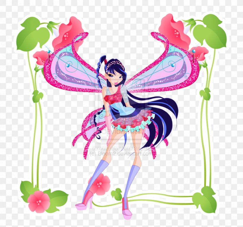 Flora Tecna Winx Club: Believix In You Flower, PNG, 900x840px, Flora, Art, Believix, Botany, Butterfly Download Free