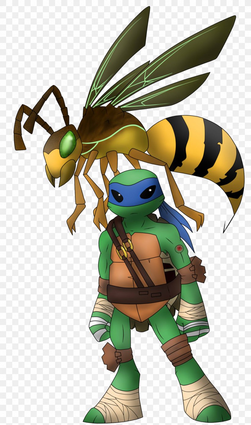 Leonardo Donatello Raphael Teenage Mutant Ninja Turtles Parasitica, PNG, 1024x1731px, Leonardo, Bee, Donatello, Fictional Character, Honey Bee Download Free