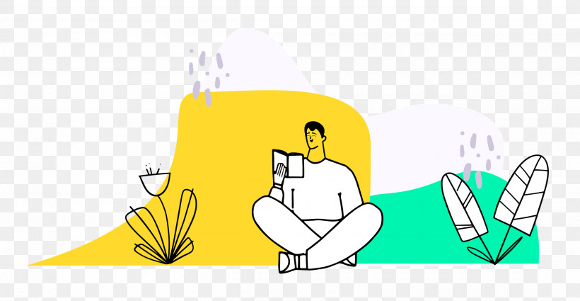 Person Sitting With Plants, PNG, 2500x1297px, Meter, Cartoon, Happiness, Joint, Line Download Free