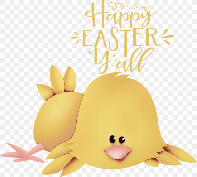 Birds Beak Yellow Meter Cartoon, PNG, 3000x2695px, Happy Easter, Banana, Bananas, Beak, Biology Download Free