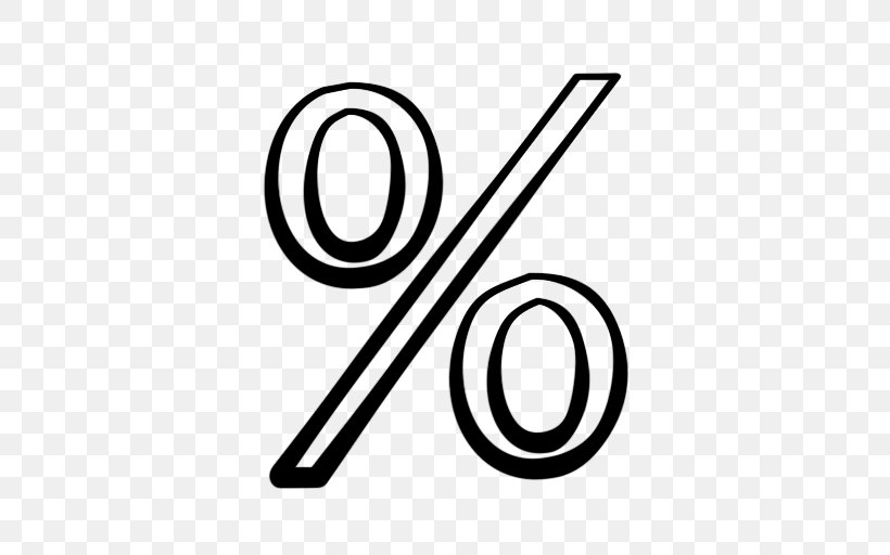 Percent Sign Percentage Clip Art, PNG, 512x512px, Percent Sign, Area, At Sign, Black And White, Blog Download Free