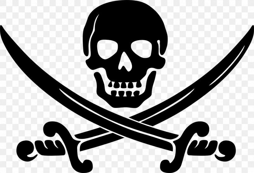 Piracy Jolly Roger Logo Clip Art, PNG, 1280x872px, Piracy, Black And White, Brand, Calico Jack, Jolly Roger Download Free