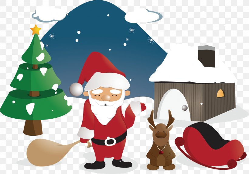 Santa Claus Christmas Illustration, PNG, 1655x1155px, Santa Claus, Christmas, Christmas Decoration, Christmas Ornament, Christmas Tree Download Free