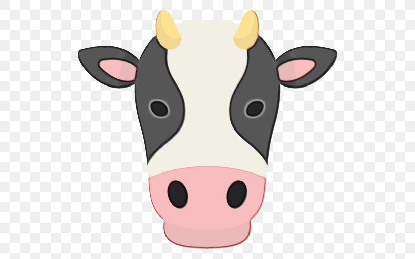 Cartoon Pink Nose Head Snout, PNG, 512x512px, Watercolor, Cartoon, Dairy Cow, Fawn, Head Download Free