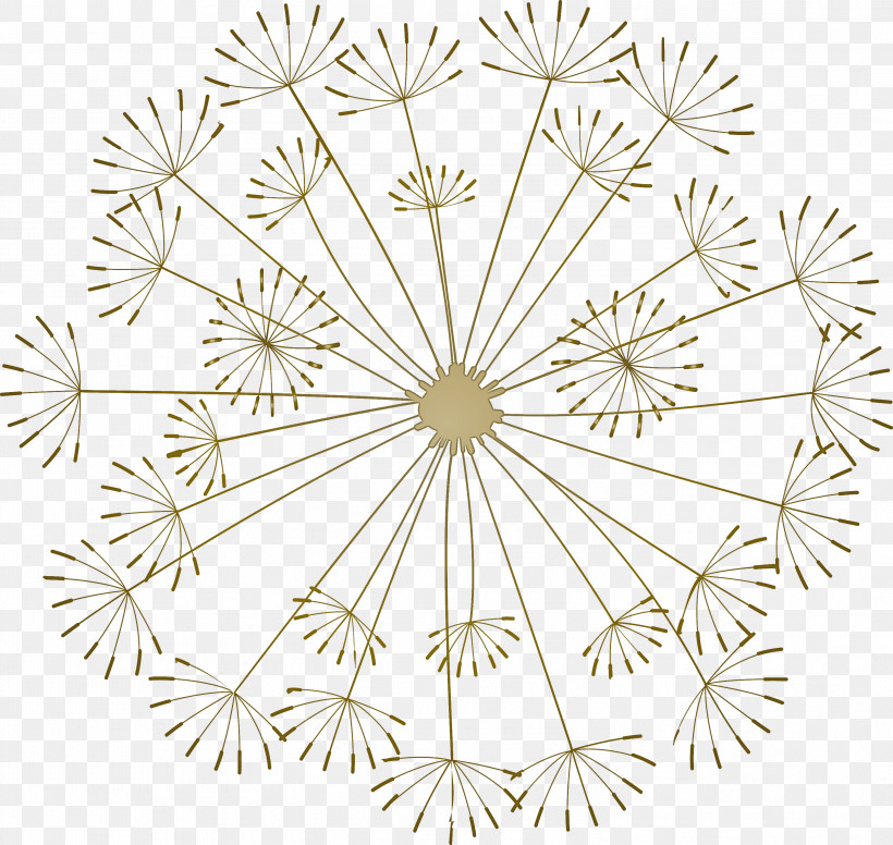 Dandelion, PNG, 2999x2841px, Dandelion, Flower, Geometry, Line, Line Art Download Free