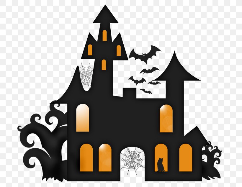 Haunted House Silhouette Clip Art, PNG, 739x634px, Haunted House, Christmas Decoration, Christmas Ornament, Christmas Tree, Decoupage Download Free