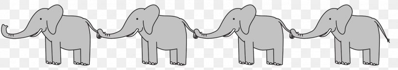 Line Art Clip Art, PNG, 1600x284px, Line Art, Black And White, Body Jewelry, Drawing, Elephant Download Free