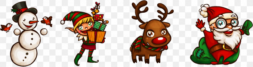 Reindeer, PNG, 1000x265px, Deer, Reindeer, Sticker Download Free