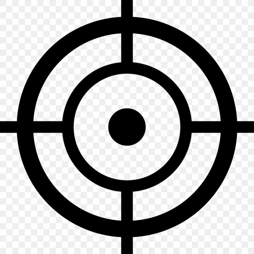 Reticle Shooting Target Telescopic Sight, PNG, 980x980px, Reticle, Area, Black And White, Gun, Shooting Download Free