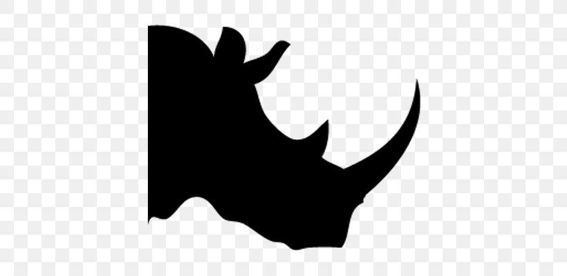 Rhinoceros Silhouette Drawing Clip Art, PNG, 400x400px, Rhinoceros, Black, Black And White, Black Rhinoceros, Carnivoran Download Free