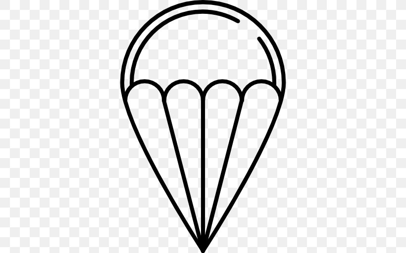 Black And White Parachute Clip Art, PNG, 512x512px, Watercolor, Cartoon, Flower, Frame, Heart Download Free