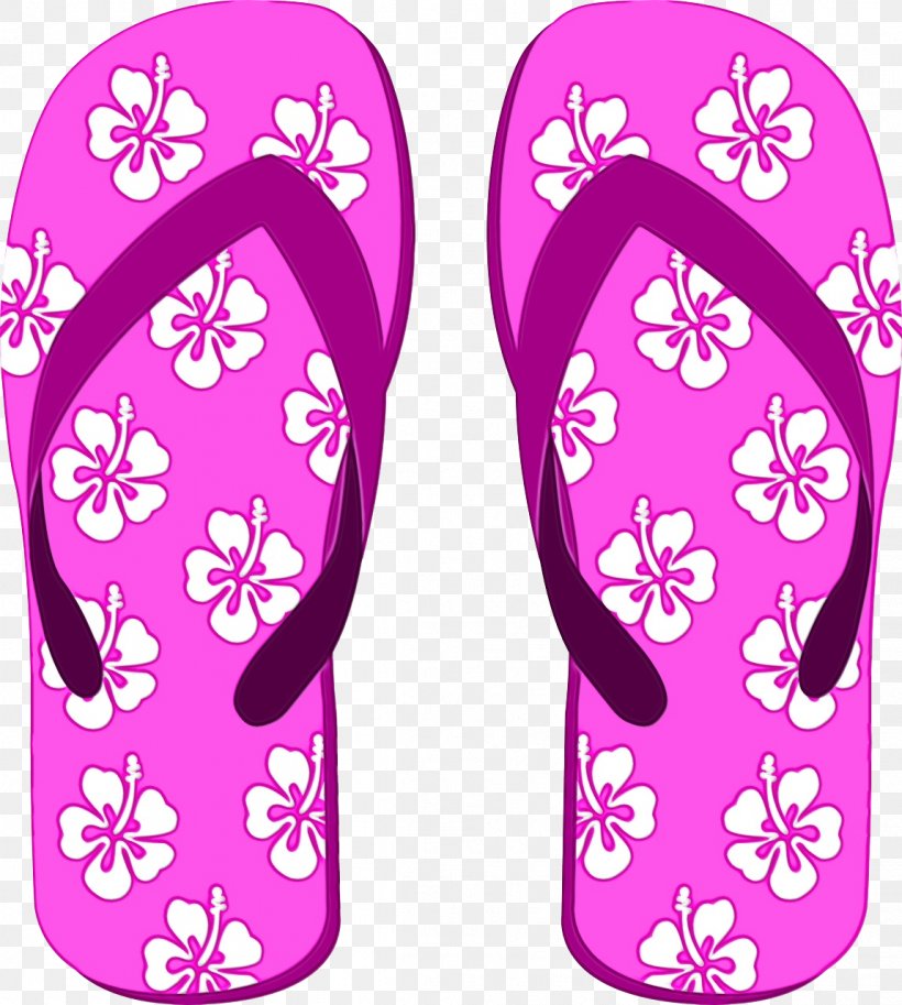 Footwear Flip-flops Pink Magenta Purple, PNG, 1149x1280px, Watercolor, Flipflops, Footwear, Magenta, Paint Download Free