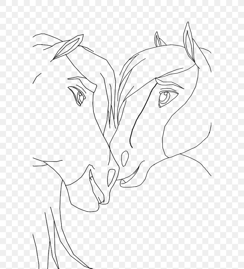 Horse Line Art Drawing Black And White Stallion, PNG, 600x904px, Watercolor, Cartoon, Flower, Frame, Heart Download Free