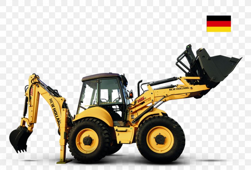 Backhoe Loader Excavator New Holland Agriculture Tractor Forklift, PNG, 900x610px, Backhoe Loader, Agricultural Machinery, Architectural Engineering, Automotive Tire, Bulldozer Download Free
