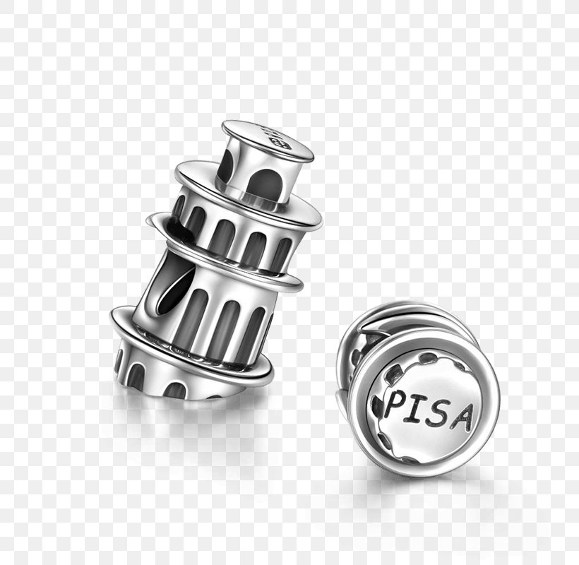 Leaning Tower Of Pisa Earring Charm Bracelet Pandora Silver, PNG, 800x800px, Leaning Tower Of Pisa, Body Jewelry, Bracelet, Charm Bracelet, Charms Pendants Download Free
