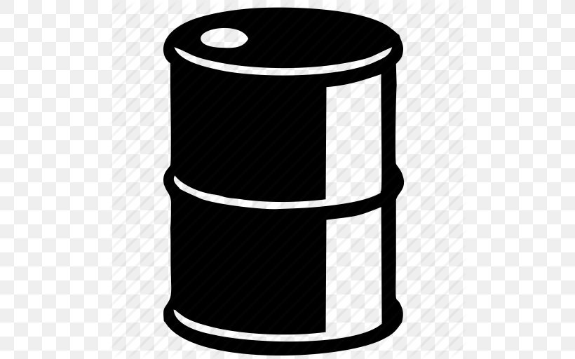 Petroleum Barrel Gasoline Clip Art, PNG, 512x512px, Petroleum, Barrel, Barrel Of Oil Equivalent, Black And White, Cylinder Download Free