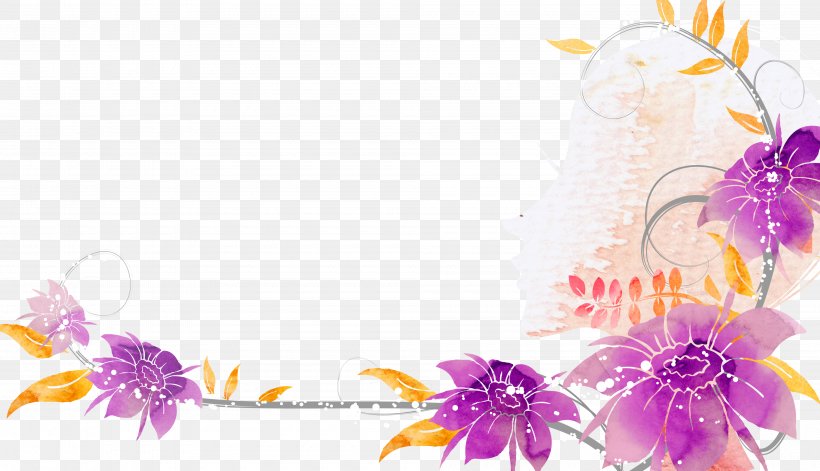 Purple Flower, PNG, 4000x2298px, Purple, Flora, Floral Design, Floristry, Flower Download Free