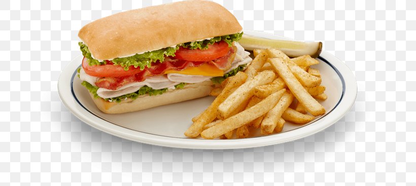 French Fries Submarine Sandwich Cheeseburger Breakfast Sandwich Club Sandwich, PNG, 687x367px, French Fries, American Food, Breakfast, Breakfast Sandwich, Buffalo Burger Download Free