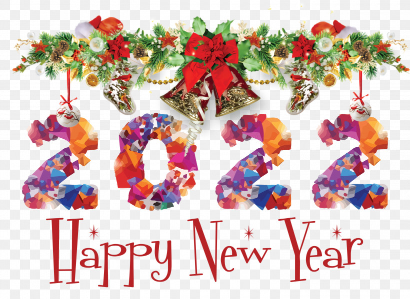 Happy New Year 2022 2022 New Year 2022, PNG, 3000x2193px, Christmas Decoration, Christmas Day, Decoration, Meter Download Free