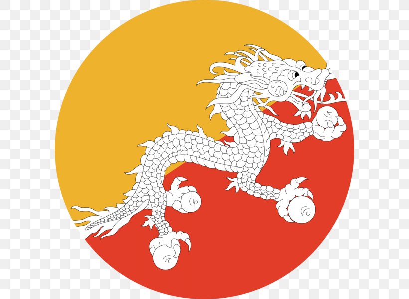 Flag Of Bhutan, PNG, 600x600px, Bhutan, Area, Art, Druk, Fictional Character Download Free
