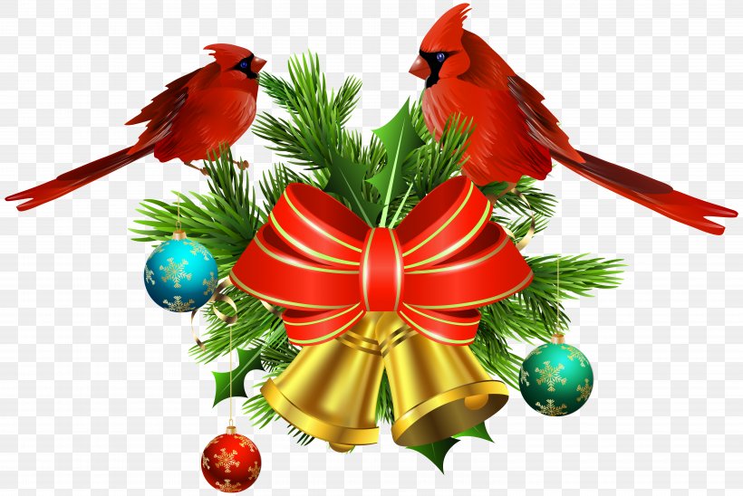Christmas Decoration Jingle Bell Clip Art, PNG, 6000x4012px, Christmas, Beak, Bell, Bird, Cardinal Download Free