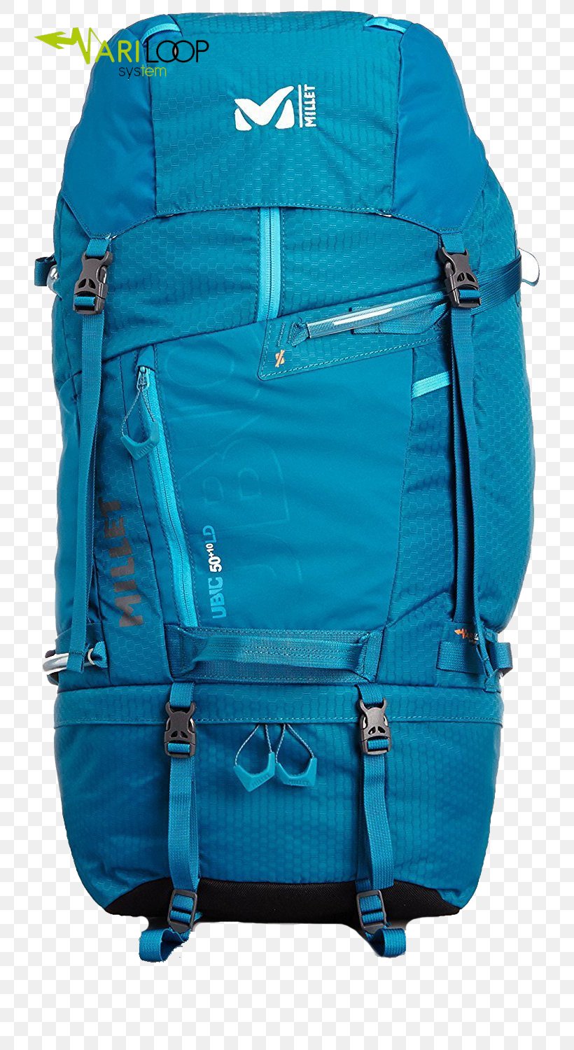 Backpack Millet Mountaineering Handbag, PNG, 738x1500px, Backpack, Aqua, Azure, Backpacking, Bag Download Free