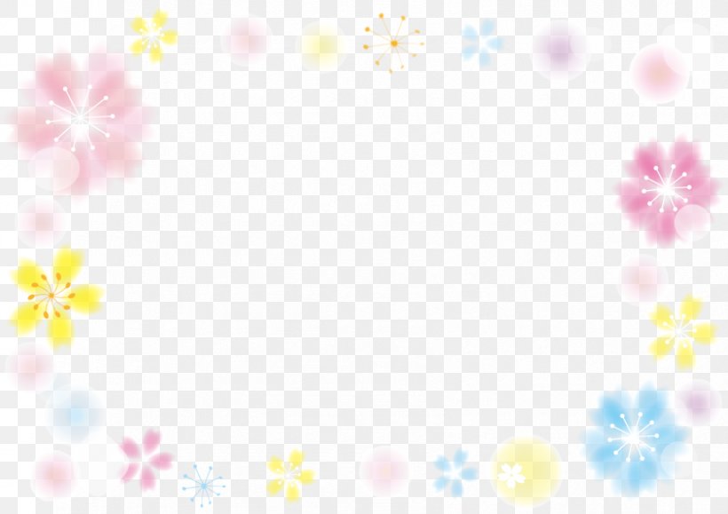 Fluffy Cherry Frame., PNG, 842x595px, Pastel, Blossom, Cherry Blossom, Color, Computer Download Free