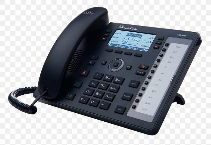 VoIP Phone AudioCodes Telephone Skype For Business Session Initiation Protocol, PNG, 1000x688px, Voip Phone, Analog Telephone Adapter, Answering Machine, Audiocodes, Communication Download Free
