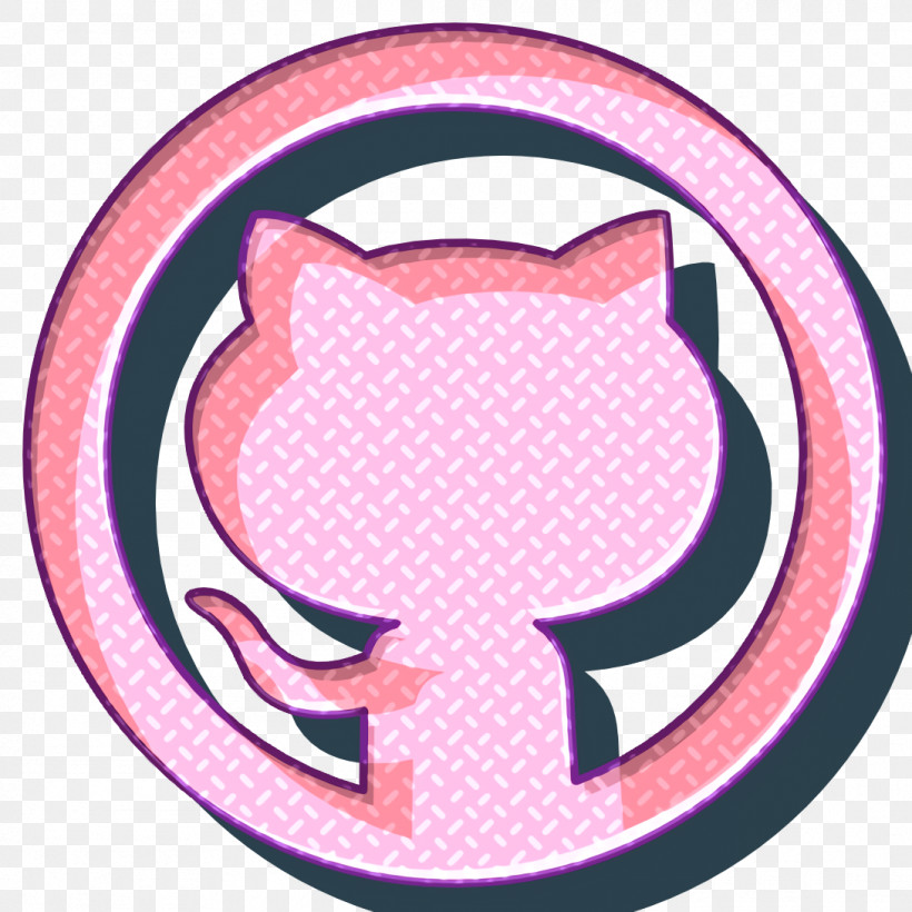 Github Icon Logotypes Icon, PNG, 1090x1090px, Github Icon, Circle, Emblem, Logotypes Icon, Pink Download Free
