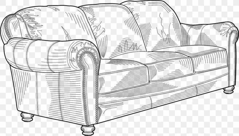 Couch Drawing Clip Art, PNG, 1024x586px, Couch, Art, Black And White, Chair, Drawing Download Free