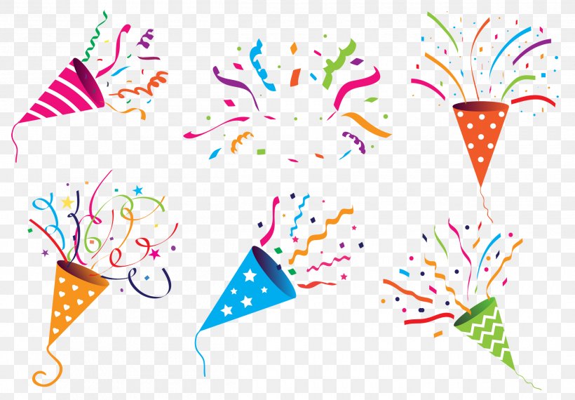 Party Popper Vector Graphics Clip Art Birthday, PNG, 2500x1740px, Party, Area, Art, Artwork, Birthday Download Free