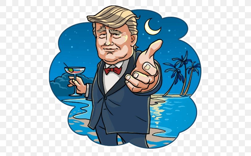 Telegram Sticker United States Politician Clip Art, PNG, 512x512px, Telegram, Cartoon, Communication, Donald Trump, Finger Download Free