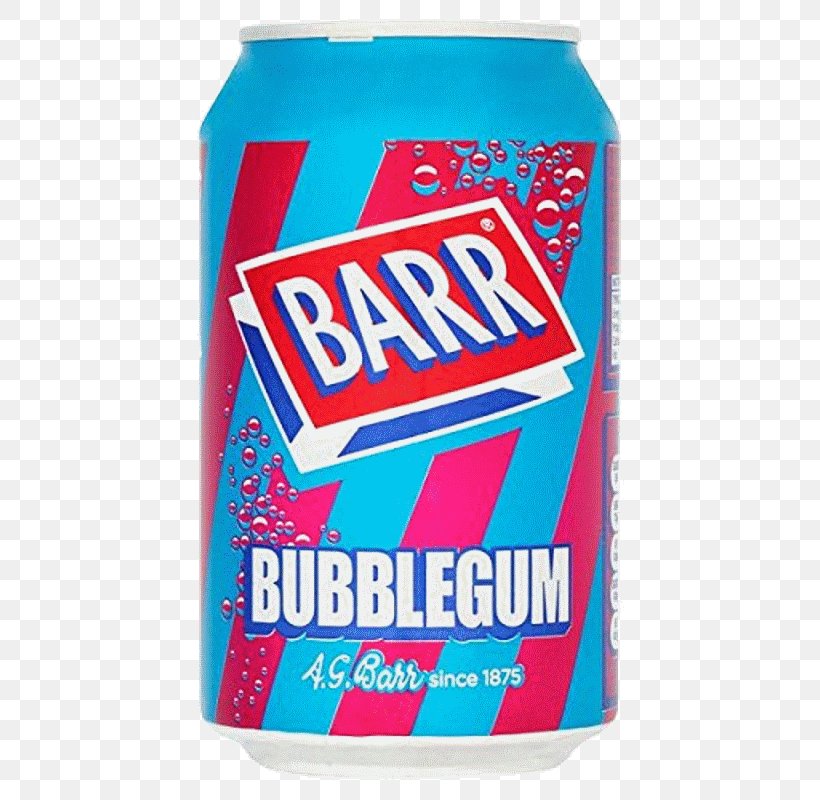 Fizzy Drinks Cream Soda Carbonated Water Chewing Gum Irn-Bru, PNG, 800x800px, Fizzy Drinks, Ag Barr, Aluminum Can, Beverage Can, Bubble Gum Download Free