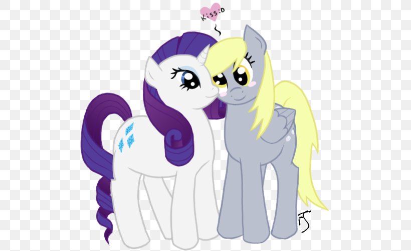 Pony Cat Rarity Derpy Hooves Horse, PNG, 509x502px, Watercolor, Cartoon, Flower, Frame, Heart Download Free