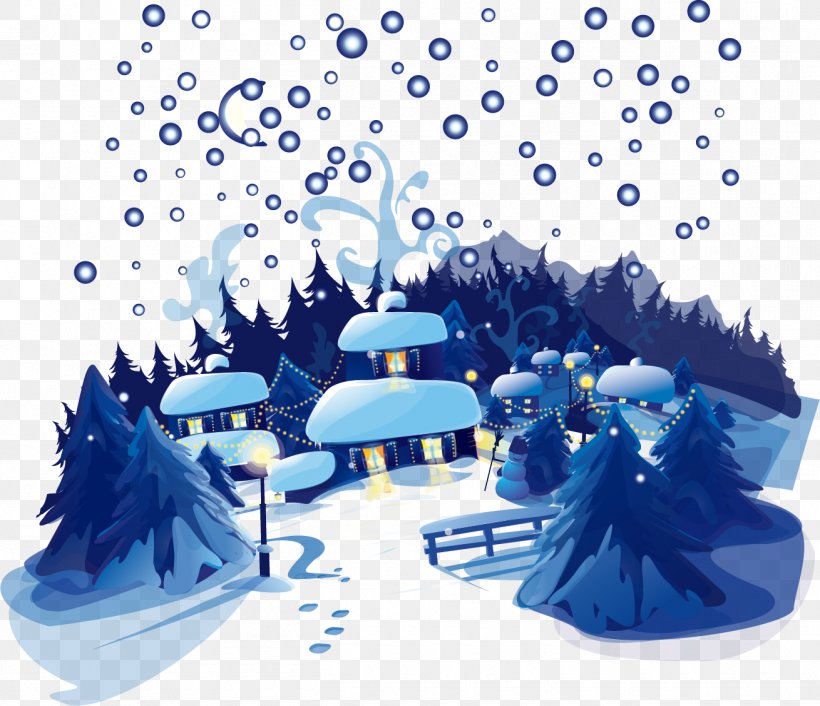 Winter Snow Night, PNG, 1310x1129px, Winter, Blue, Layers, Night, Poster Download Free