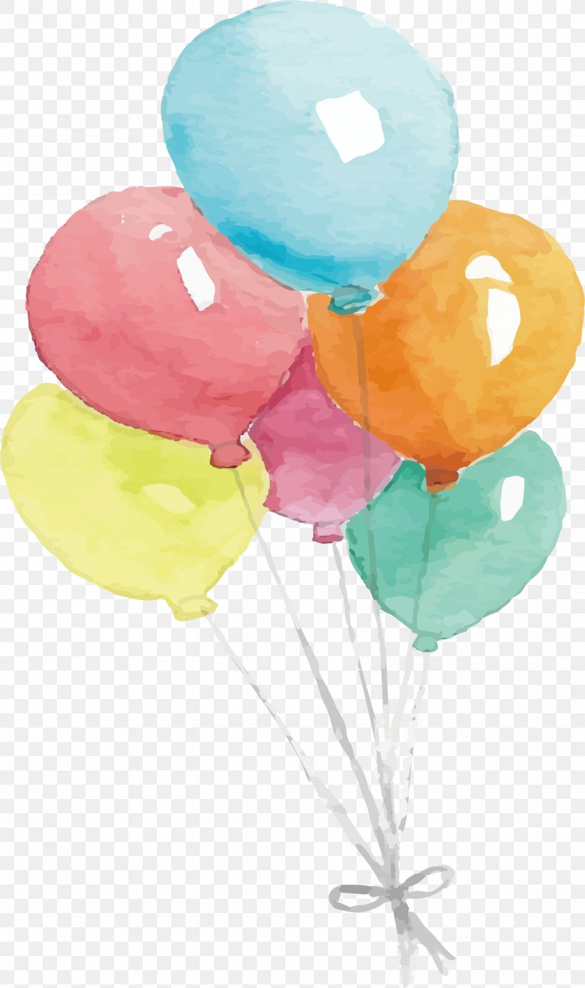 Balloon Watercolor Painting, PNG, 1575x2662px, Balloon, Color, Party Supply, Petal, Rgb Color Model Download Free