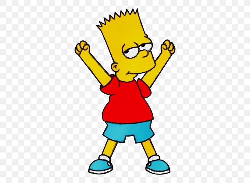 Bart Simpson Image Homer Simpson Lisa Simpson, PNG, 600x600px, Bart Simpson, Cartoon, Celebrating, Child, Drawing Download Free