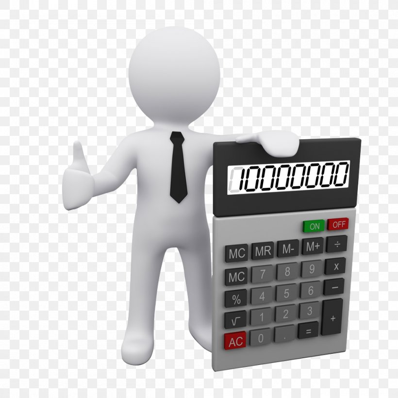 Calculator 3D Computer Graphics Royalty-free, PNG, 1000x1000px, 3d Computer Graphics, Calculator, Business, Calculation, Communication Download Free