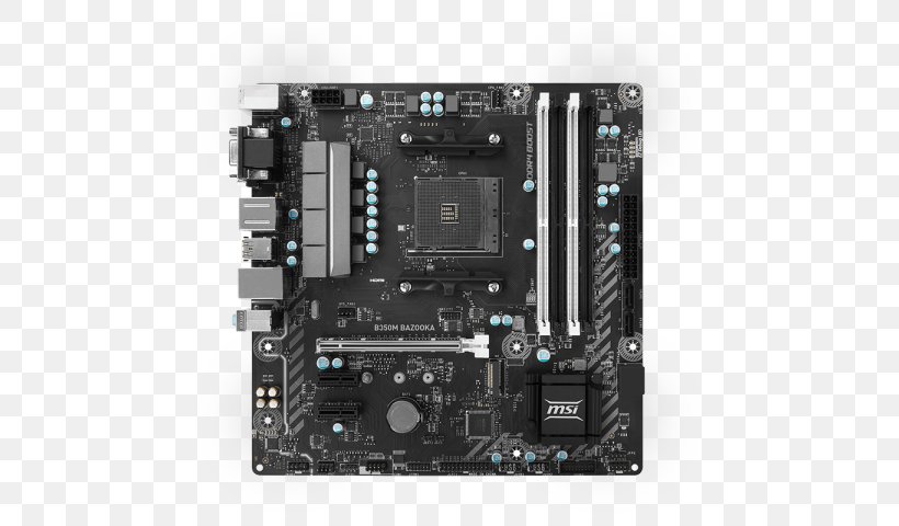 Socket AM4 MSI A320M AMD RYZEN/7th Gen A-Series DDR4 GB LAN Micro ATX Motherboard MSI B350M BAZOOKA, PNG, 600x480px, Socket Am4, Computer, Computer Component, Computer Hardware, Cpu Download Free