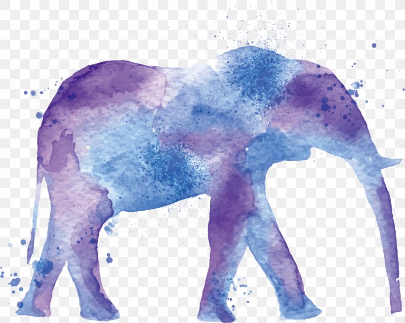Elephant Watercolor Painting Illustration, PNG, 1574x1254px, Elephant, African Elephant, Art, Color, Drawing Download Free