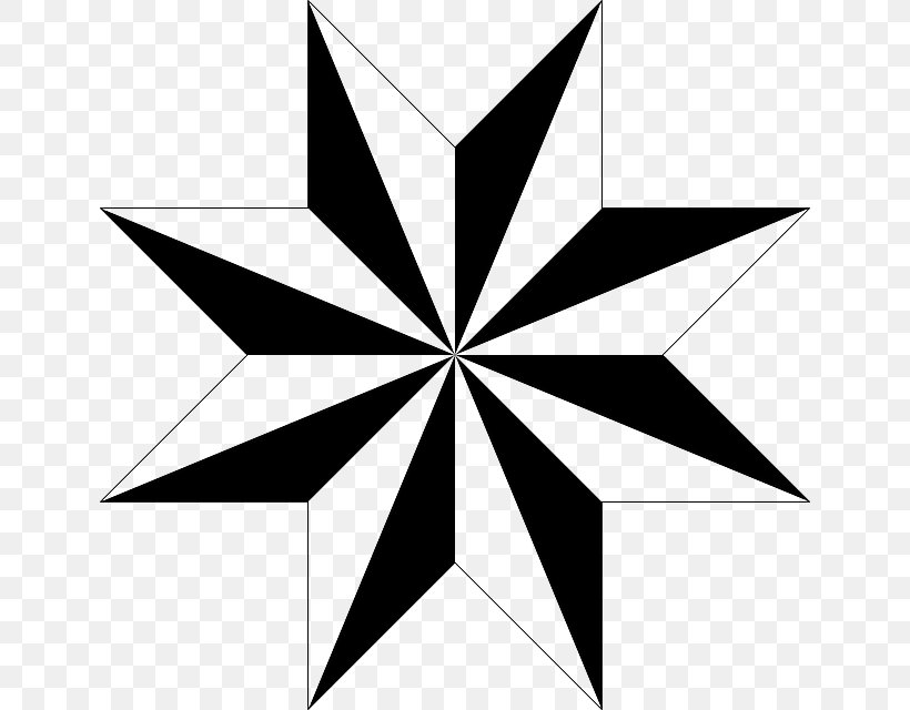 Octagram Octagon Star Square, PNG, 640x640px, Octagram, Area, Artwork, Black, Black And White Download Free