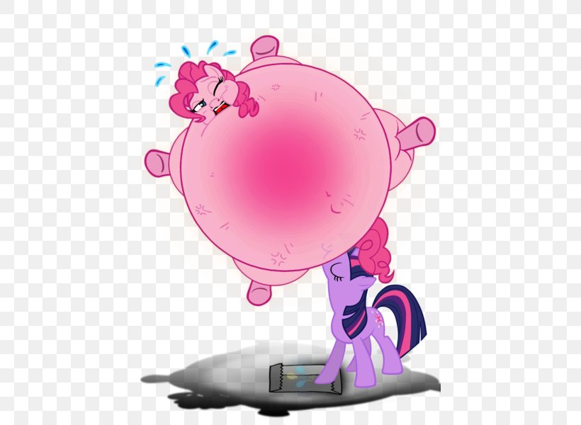 Pinkie Pie Twilight Sparkle Rainbow Dash Fluttershy Balloon, PNG, 424x600px, Pinkie Pie, Art, Balloon, Body Inflation, Cartoon Download Free
