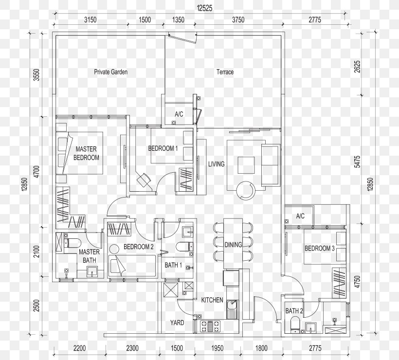 Floor Plan Geo Bukit Rimau Technical Drawing, PNG, 740x740px, Floor Plan, Area, Black And White, Bukit Rimau, Diagram Download Free