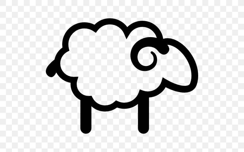 Cartoon Sheep, PNG, 512x512px, Sheep, Agriculture, Blackandwhite, Lamb And Mutton, Line Art Download Free