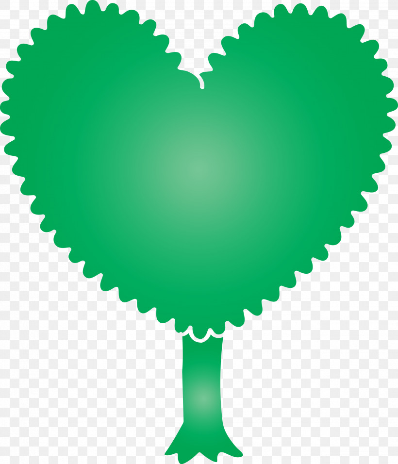 Green Heart Symbol Baking Cup Heart, PNG, 2573x3000px, Cartoon Tree, Abstract Tree, Baking Cup, Green, Heart Download Free