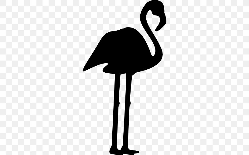 Bird Phoenicopterus, PNG, 512x512px, Bird, Beak, Black And White, Flamingo, Neck Download Free