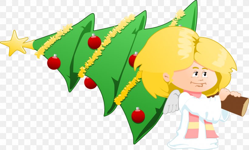 Cartoon Christmas Tree, PNG, 2400x1454px, Christmas Ornament, Cartoon, Christmas Day, Flower, Fruit Download Free