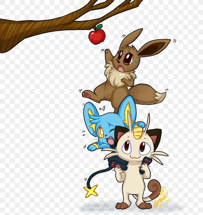 DeviantArt Rabbit Pokémon Fennekin, PNG, 848x900px, Watercolor, Cartoon, Flower, Frame, Heart Download Free