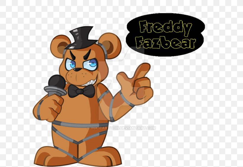 Freddy Fazbear's Pizzeria Simulator Five Nights At Freddy's Cartoon Image Drawing, PNG, 600x563px, Cartoon, Animated Film, Big Cats, Carnivoran, Cat Like Mammal Download Free